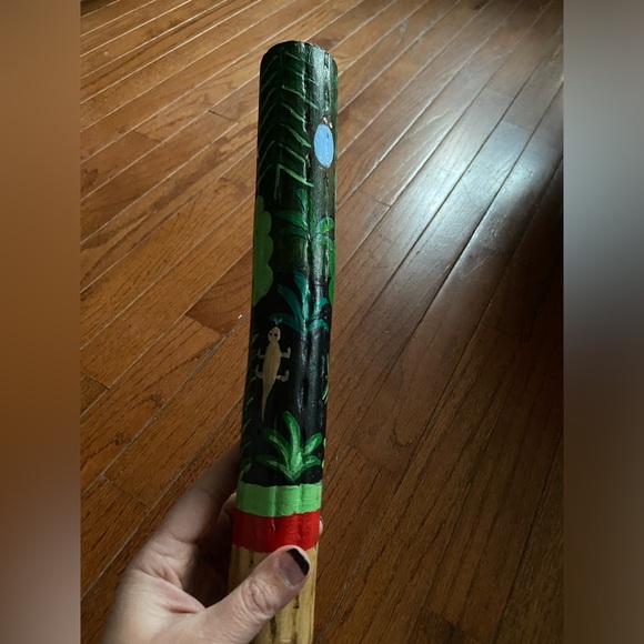Chilean RAINSTICK. Painted with Bright Colors Plants and Animals! - Picture 3 of 6